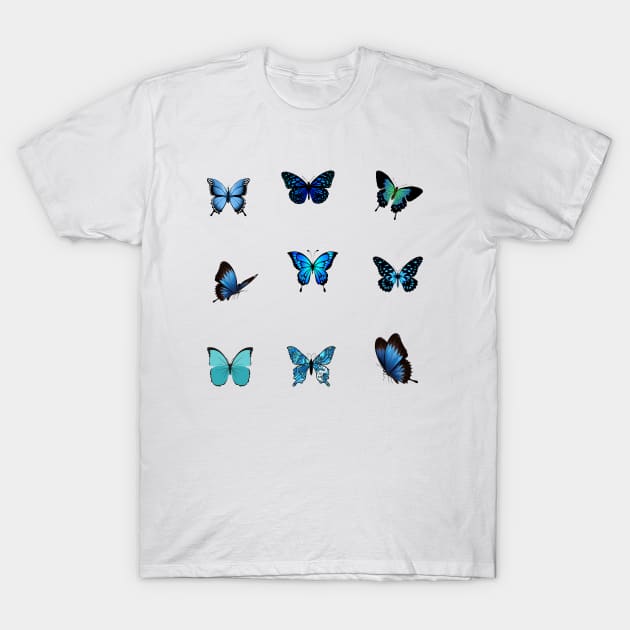 Blue butterfly T-Shirt by Wolf Clothing Co